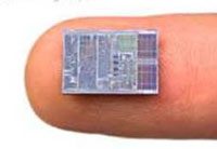 Here is an example of an ultra small microchip using current technology.  