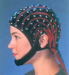 EEG research studies electrical activity coming from the brain. 